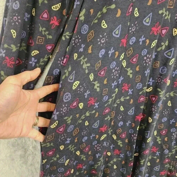 Talbots Womens Long Sleeve Multicolor Floral Print Cotton Maxi Dress Size L 8PT - Picture 5 of 8